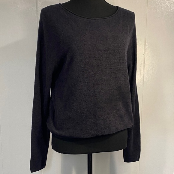 Barefoot Dreams Sweaters - Barefoot Dreams CozyChic Ultra Lite Crewneck Black Sweater Size Small